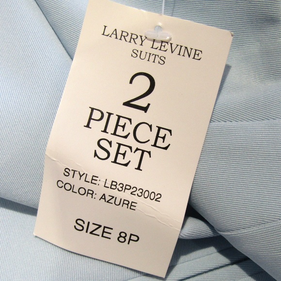 NEW Larry Levine Petite Suits Blazer & Skirt Blue - Picture 8 of 8
